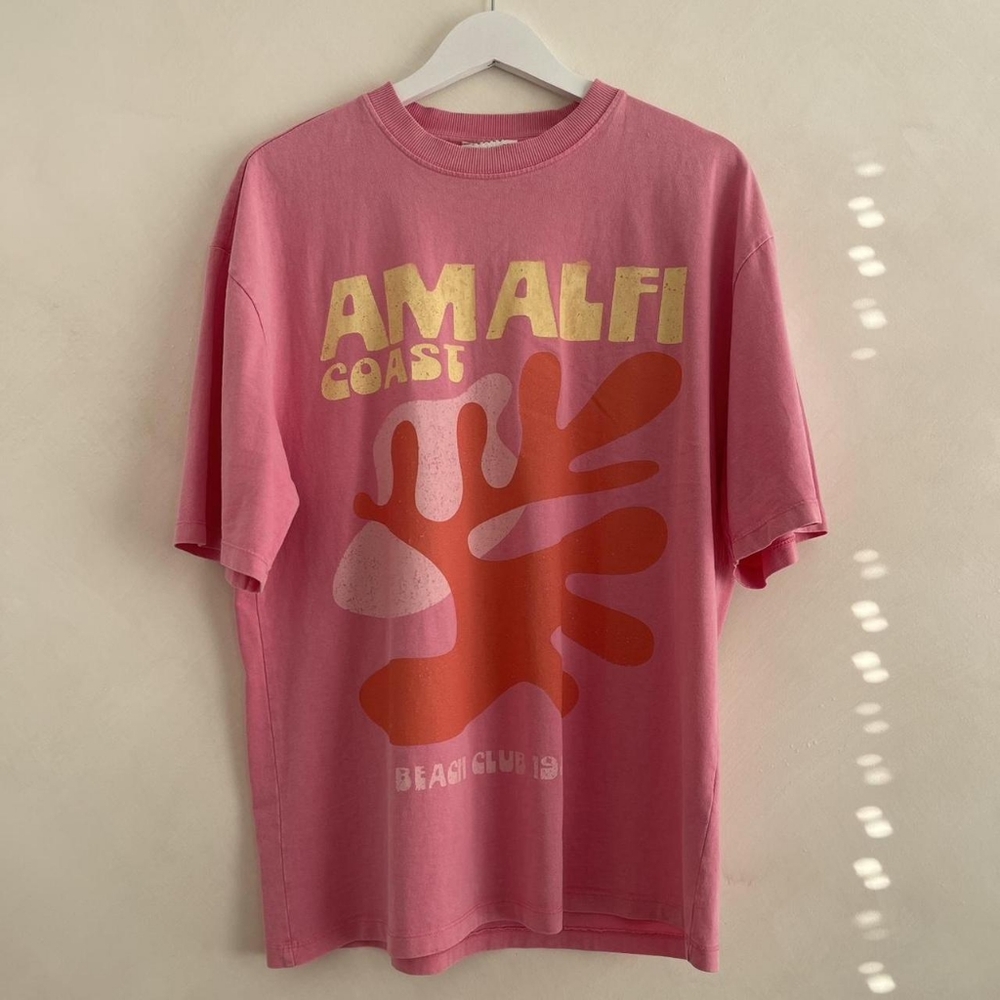 Pink Amalfi Coast Graphic T-Shirt